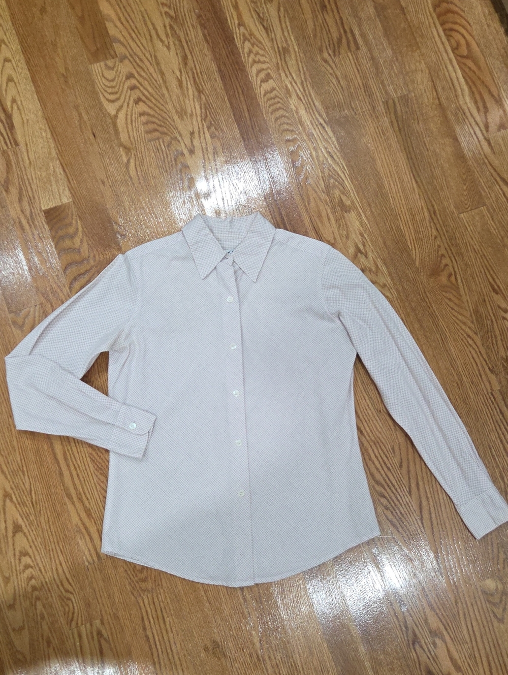 Vintage Alfani Cotton Light Pink Patterned Dress Shirt